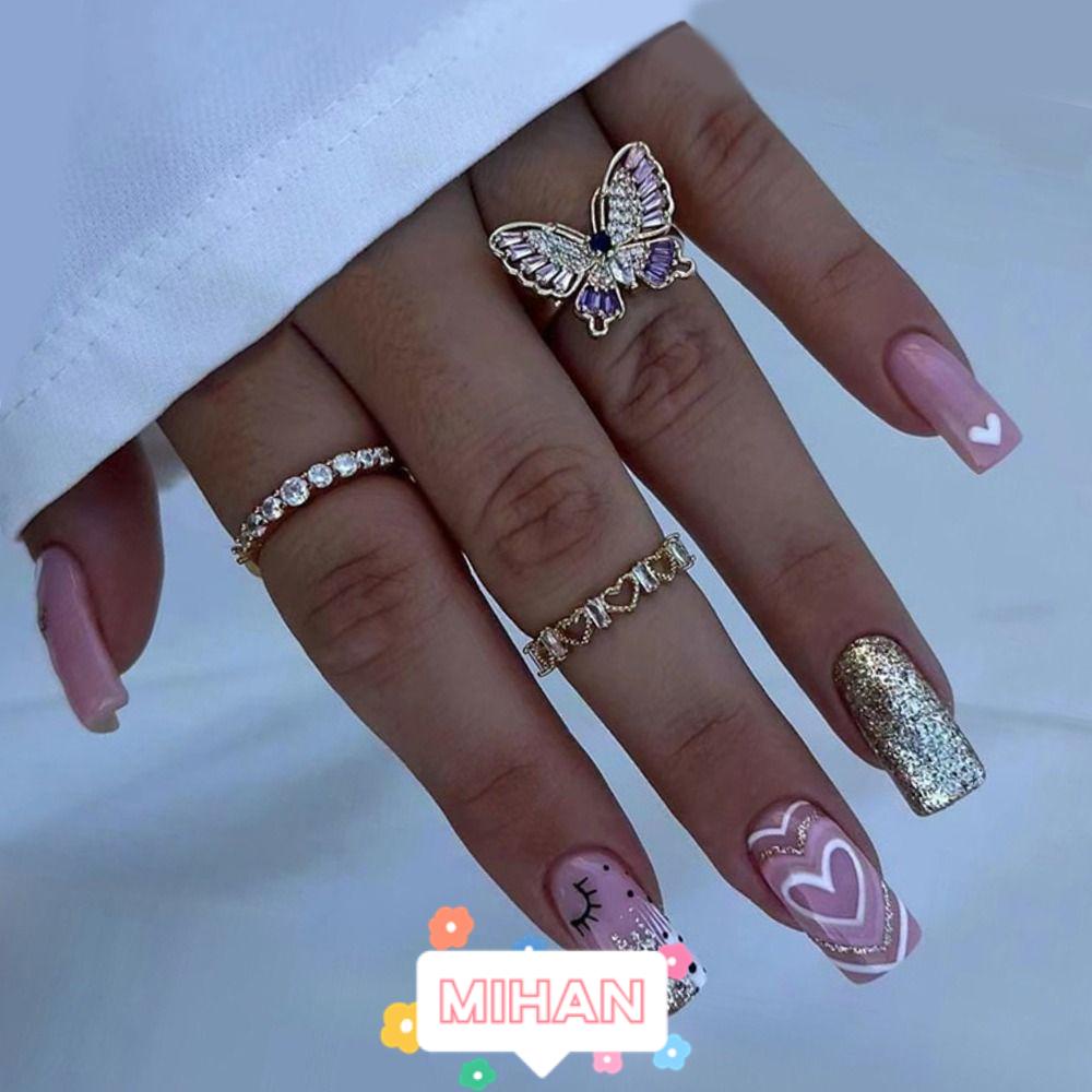 MIHAN1 Bộ 24 Móng Tay Giả Tự Làm MIHAN1