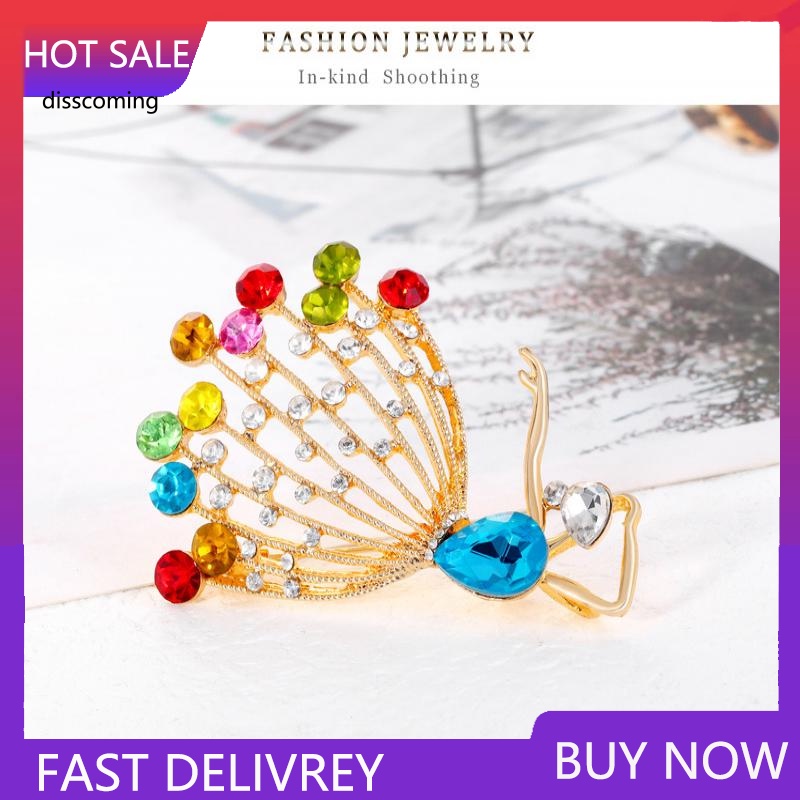 Đầm Nữ Kiểu Dáng Thời Trang Thanh Lịch| Trâm Cài Áo Hình Vũ Công Ba Lê Đính Kim Cương Nhiều Màu Phong Cách