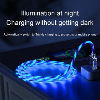 120w USB Cáp Sạc Nhanh Có Đèn LED Cho Thoại IPhone Android Type-C
