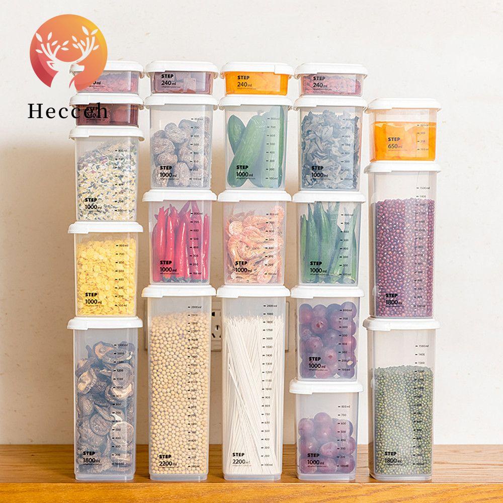 HECCEH Hộp Nhựa Trong Suốt Đựng Thực Phẩm Tiện Dụng Cho Nhà Bếp