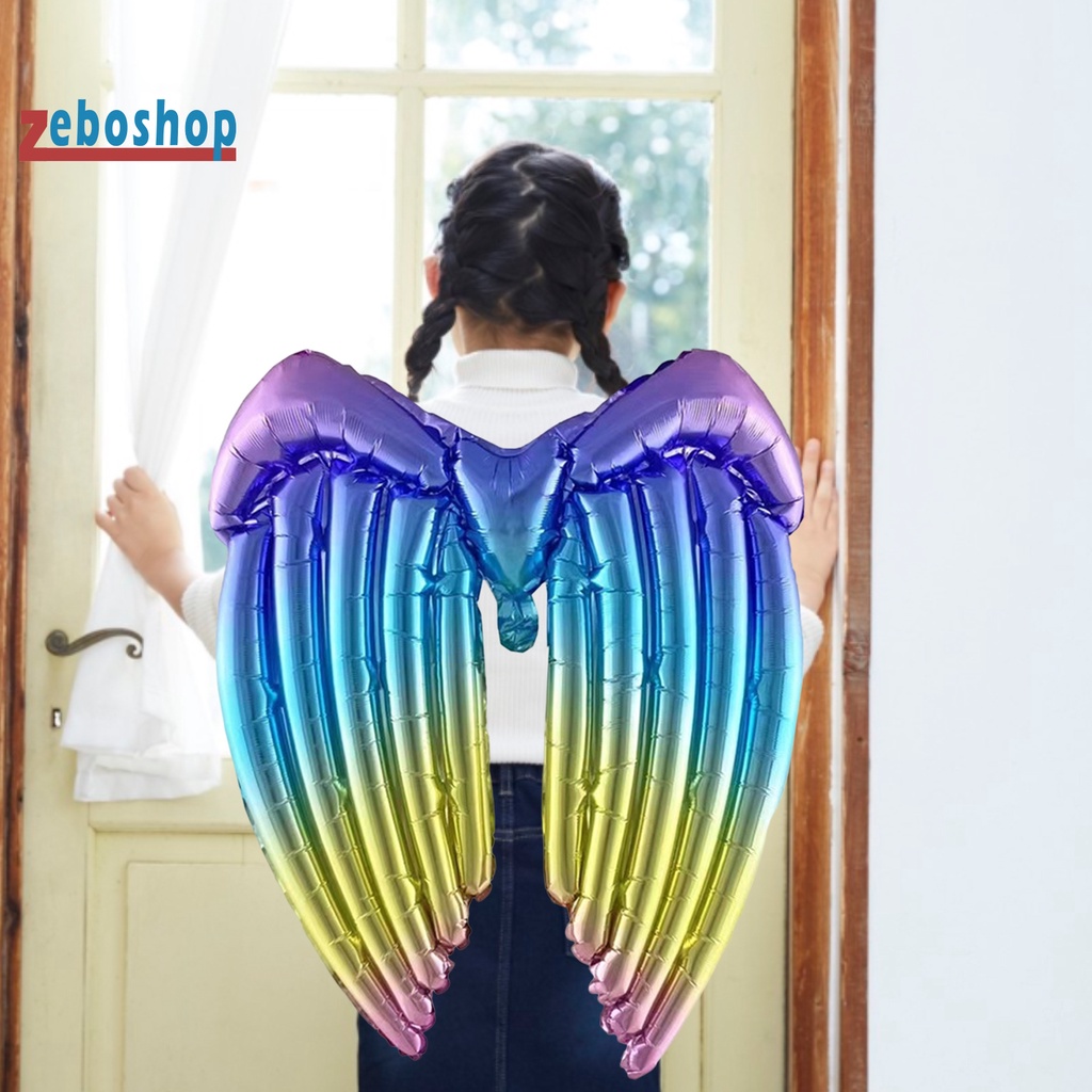 [ZEBO] Đồ Chơi Bong Bóng Bơm Hơi Hình Đôi Cánh Màu Gradient Sáng Chống Áp Lực Chống Nổ Trang Trí Đám Cưới Văn Phòng Phẩm