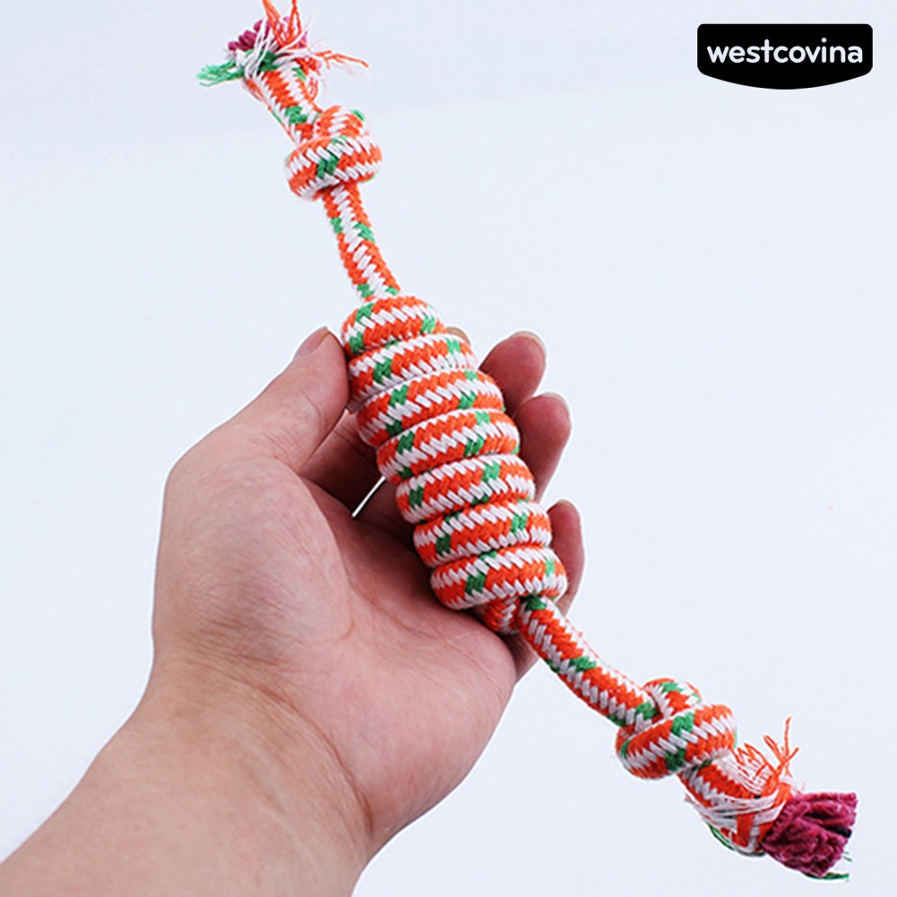 [COD]♞Đồ Chơi Dây Cotton Bện Thắt Nút Màu Sắc Ngẫu Nhiên Cho Thú Cưng