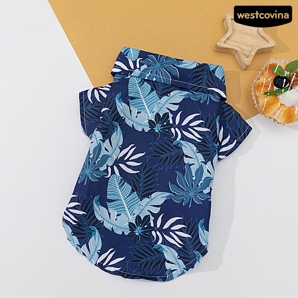 [COD]♞Băng Dính Cài Cổ Áo In Họa Tiết Lá Cây Phong Cách Hawaii Dành Cho Cún Cưng