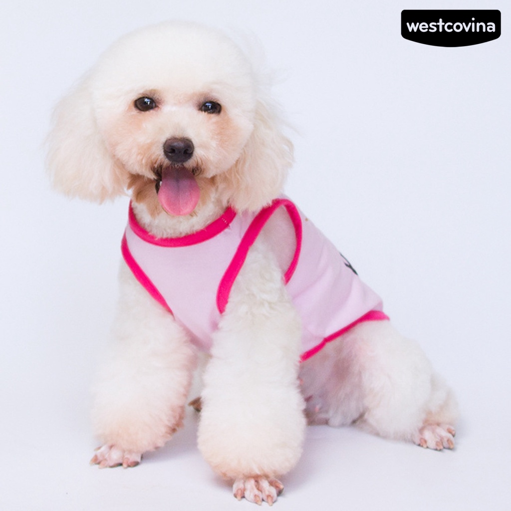 [COD]♞Áo Ba Lỗ Cổ Tròn In Chữ Thời Trang Cho Thú Cưng