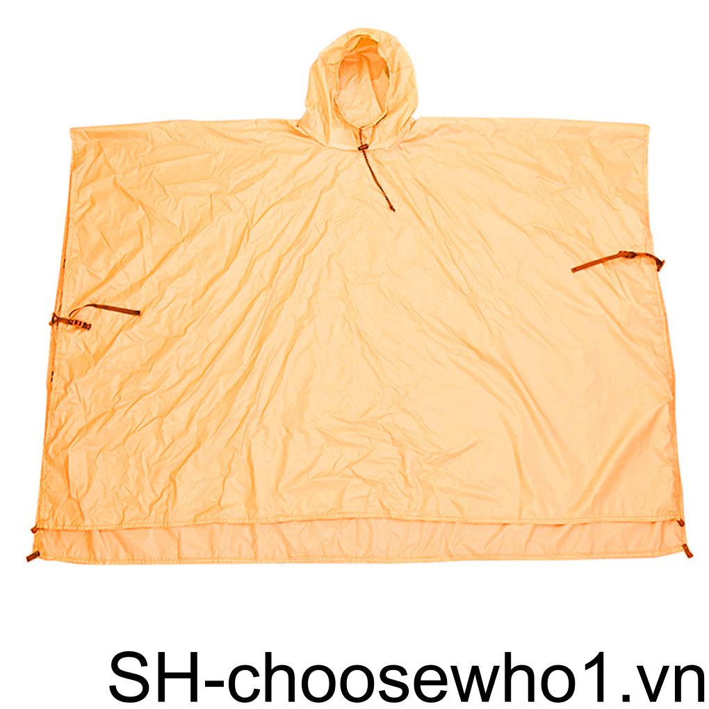 (runbu) Áo Khoác Poncho Chống Nắng / Mưa Ponchos Bằng Silicone Siêu Nhẹ Chống Thấm Nước Thích Hợp Làm Quà Tặng Cắm Trại Cho Nữ