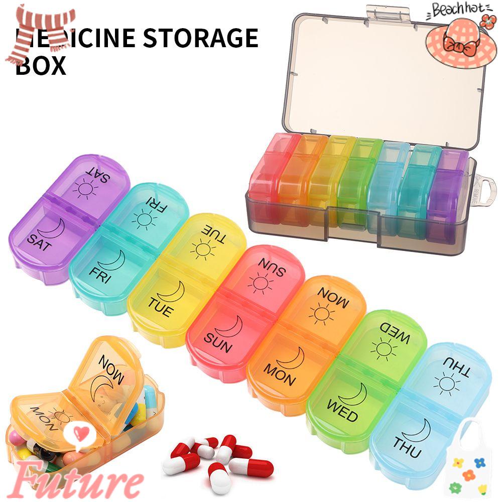 FUTURE Hộp Đựng Thuốc Cỡ Lớn Màu Sắc Cầu Vồng Độc Đáo