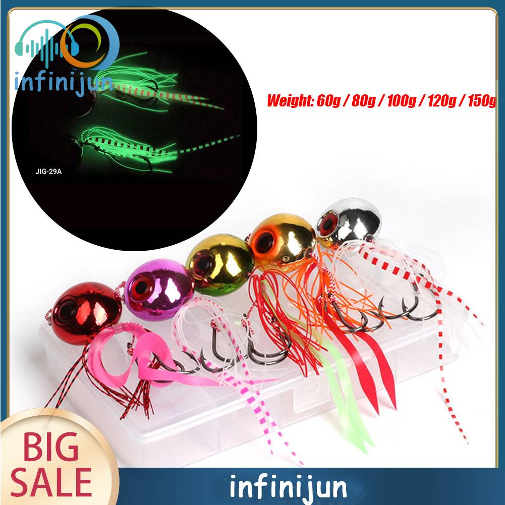 Set 5 Mồi Giả Dạ Quang Thu Hút Câu Cá Hiệu Quả