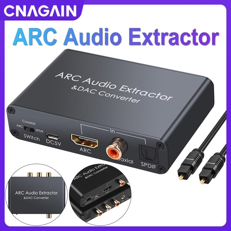Bộ Chuyển Đổi Âm Thanh Kỹ Thuật Số 192KHz HDMI ARC Audio Sang Analog RCA L / R Coaxial SPDIF / 3.5mm Cho TV / Xbox