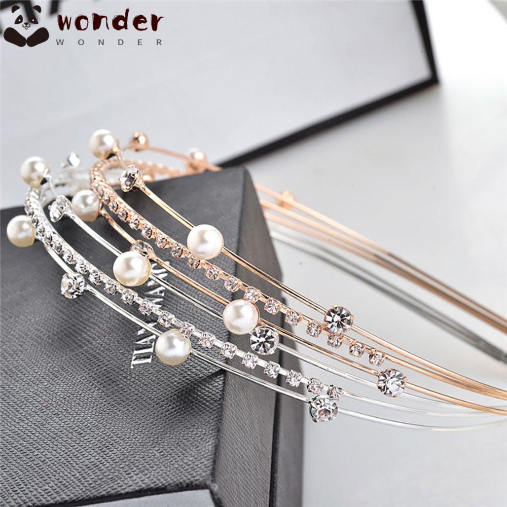 WONDER Lược Cài Tóc Hình Hoa Lá Đính Đá Lấp Lánh