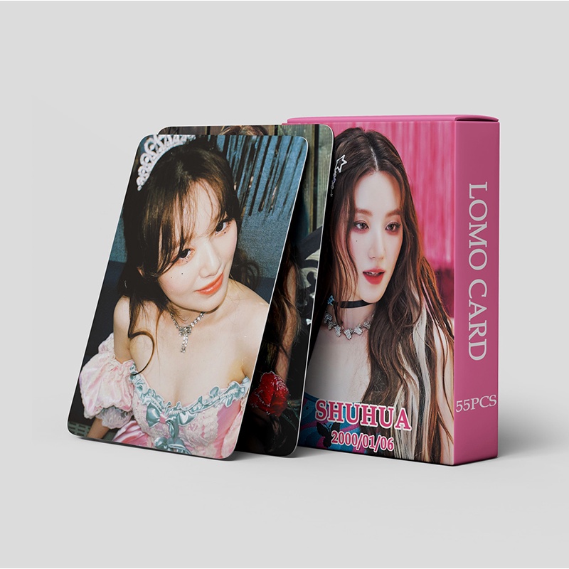 I-DLE SHUHUA LOMO Card Set 55 Tấm Thẻ Ảnh Hình Nhóm Nhạc KPOP
