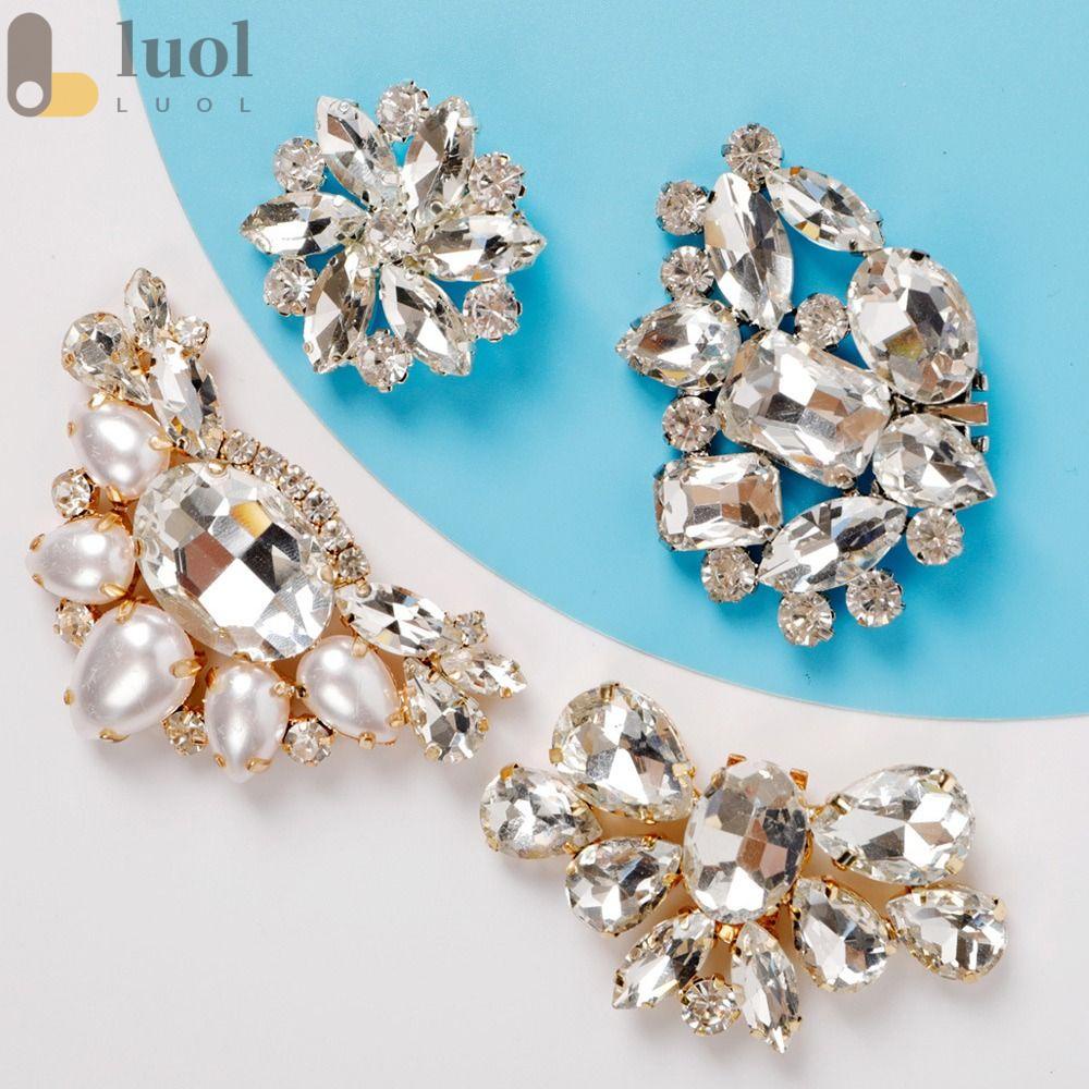 LUOL Set 2 Kẹp Giày Đính Đá Pha Lê Trang Trí Đẹp Mắt