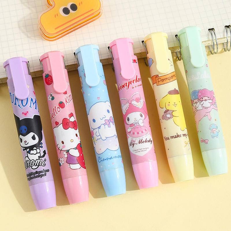 SANRIO Gôm Tẩy Hình Kuromi Cinnamoroll Hoạt Hình Thu Gọn Sáng Tạo Cho Học Sinh