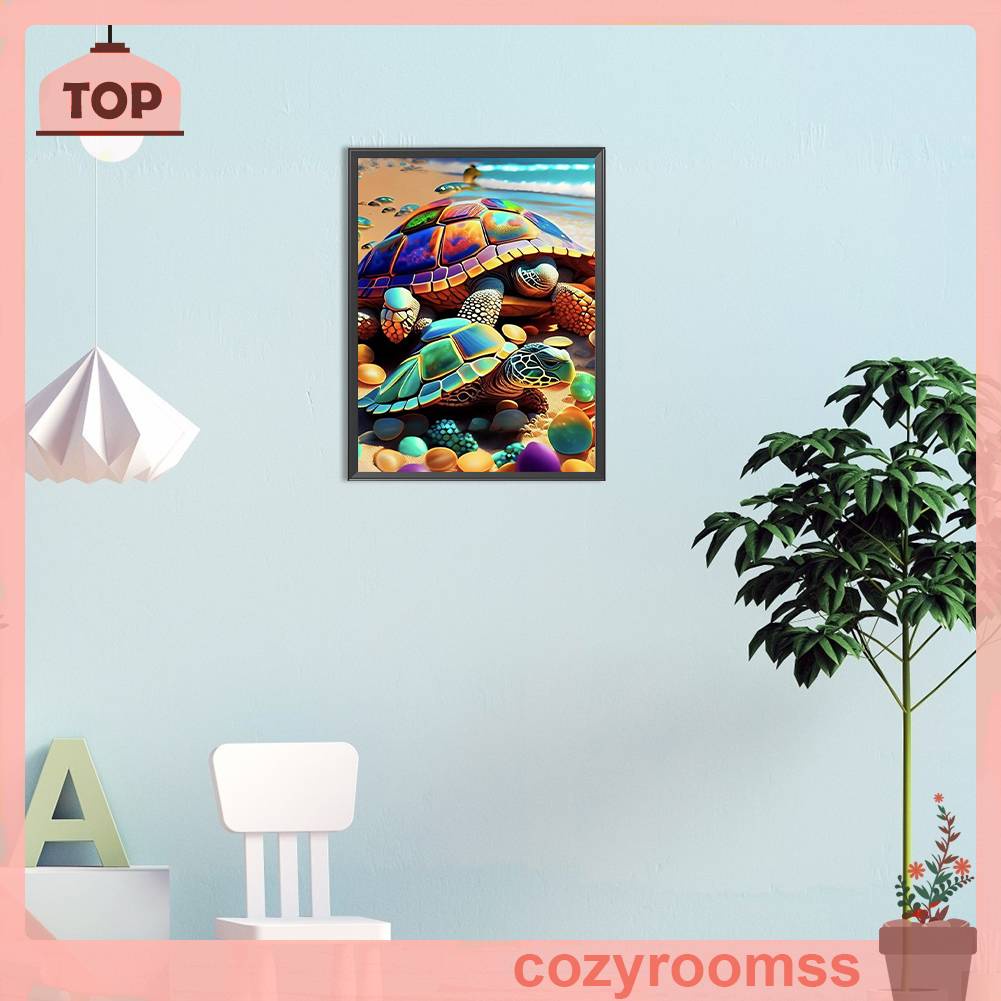 Tranh Đính Đá Kim Cương Toàn Bộ 5D DIY Hình Vẽ Rùa Biển