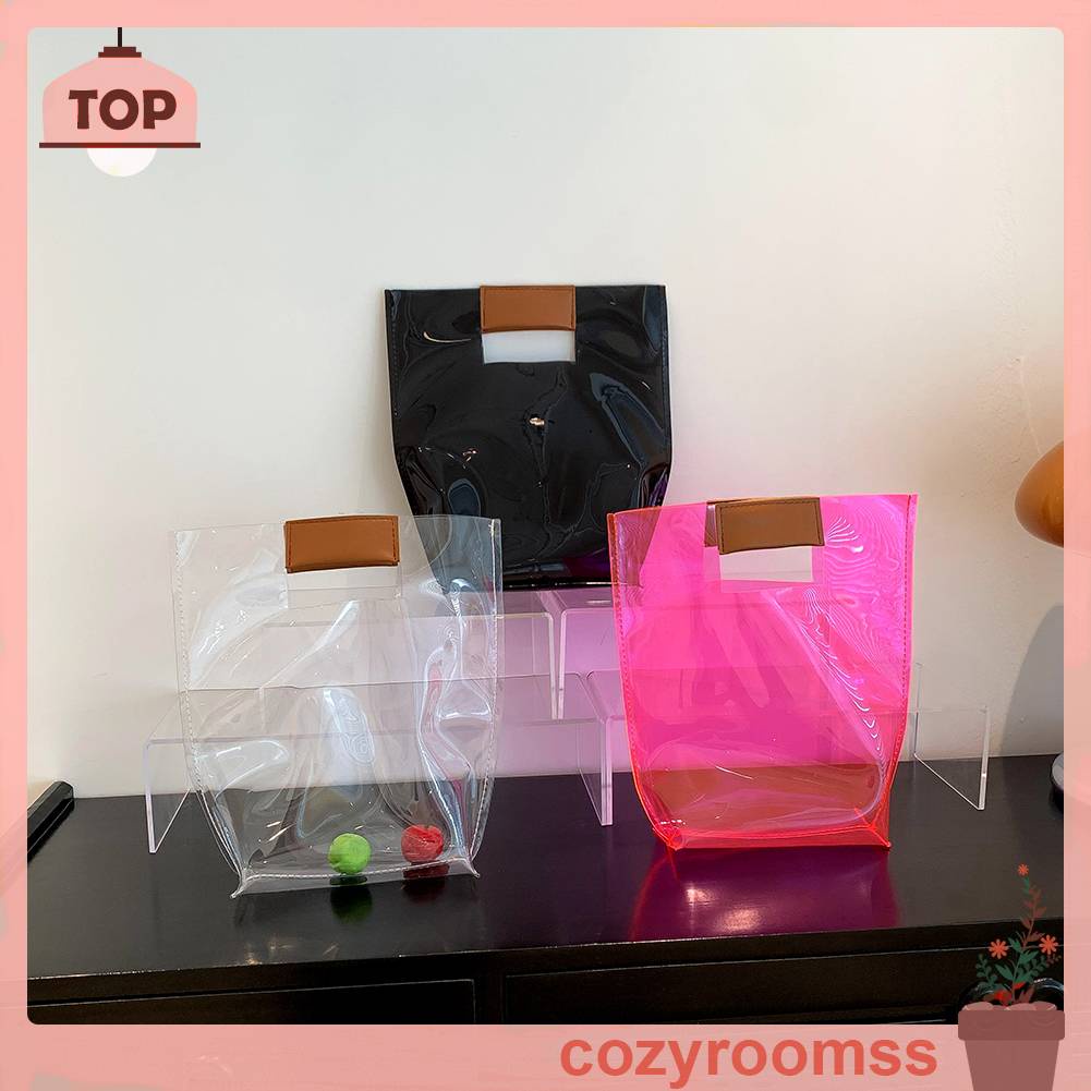 Túi Xách Tay Trong Suốt Dung Tích Lớn Bằng Nhựa PVC Cho Nữ