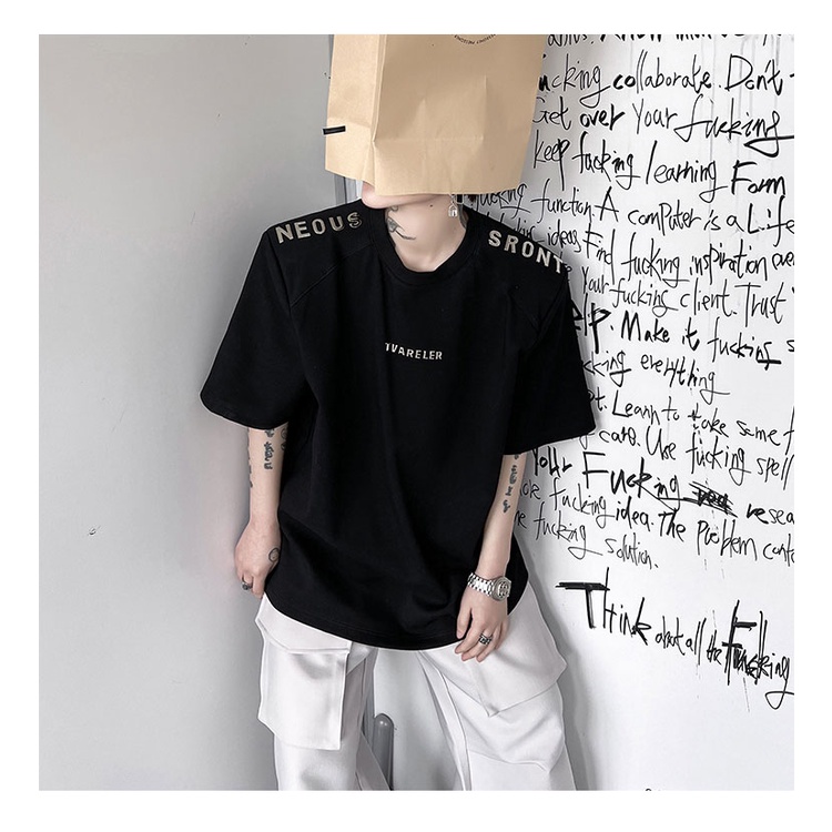 Áo Thun Tay Ngắn In Chữ Thời Trang Mùa Hè Cho Nam