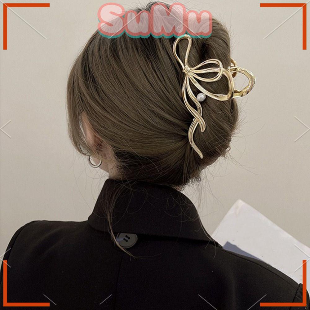 SUMU Kẹp Tóc Móng Vuốt Màu Bạc