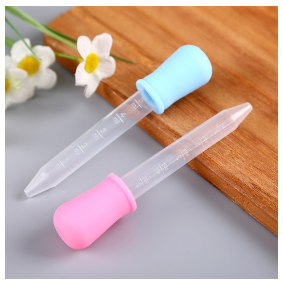 Ống Hút Sữa, Bón Thuốc Cho Bé Loại 5ml silicon đầu mềm