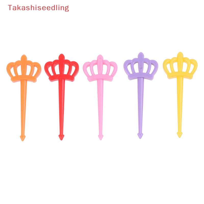 Set 20 Nĩa Ăn Trái Cây Hình Vương Miện Dễ Thương Cho Bé