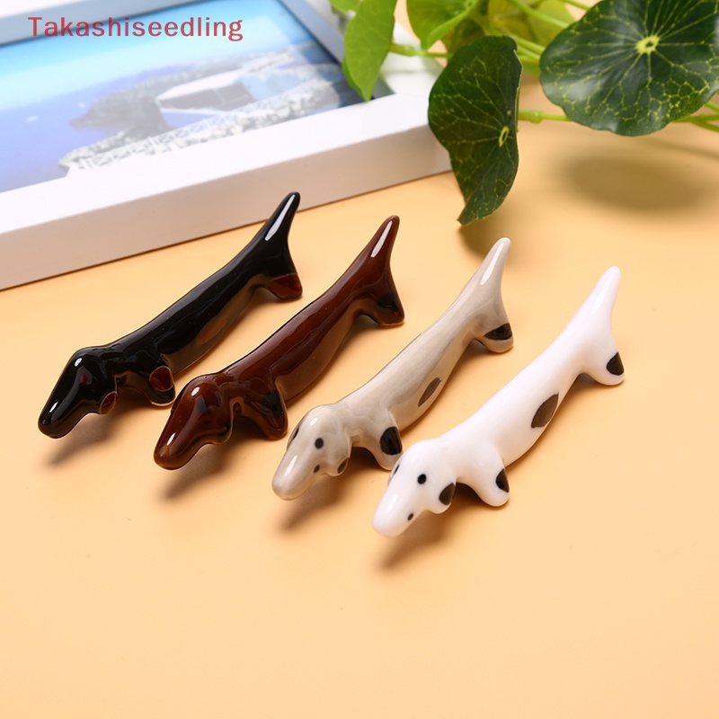 (Takashiseedling) Khung Trang Trí Bàn Ăn Bằng Gốm Sứ Hình Chú Chó Dachshund Kiểu Retro Dễ Thương