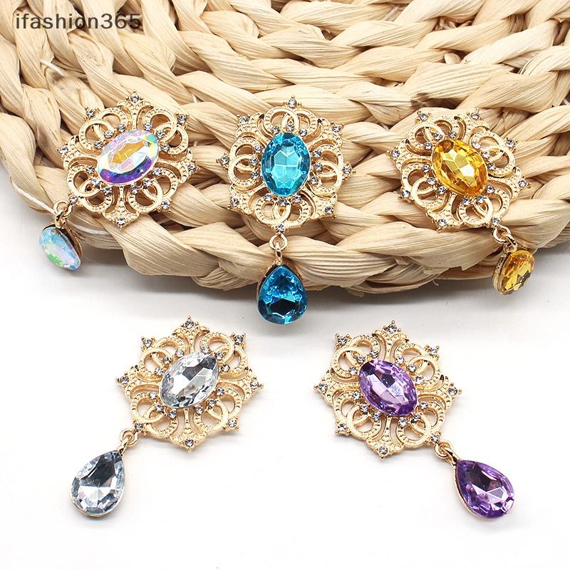 Ghim Cài Áo Hợp Kim Hình Ly Rượu Đính Đá 28 * 49mm DIY