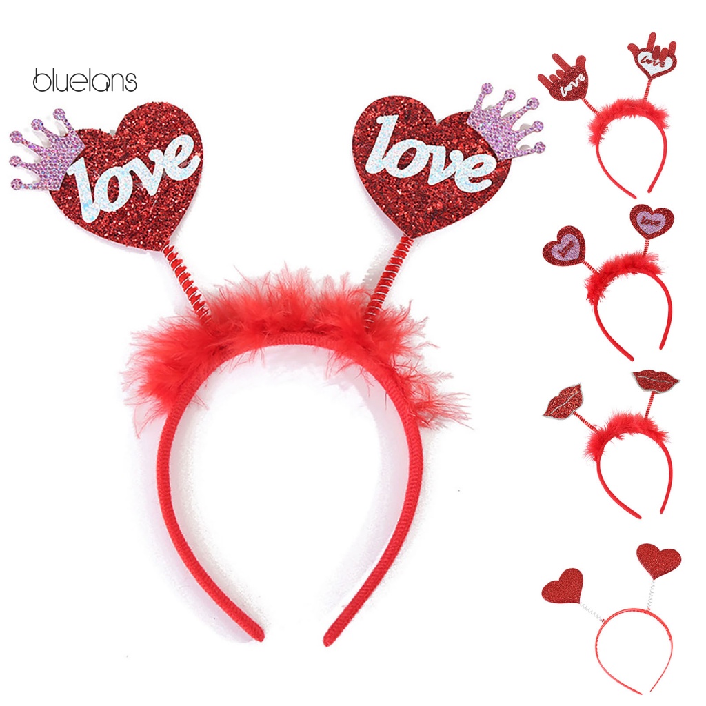 Băng Đô Cài Tóc Hình Ăng Ten Trái Tim Đính Kim Sa Lấp Lánh