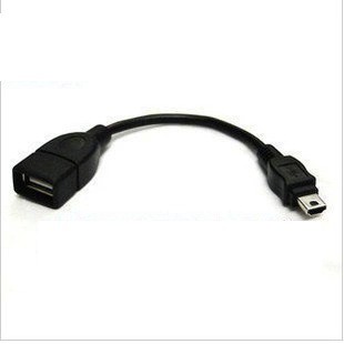 Cáp OTG đầu vuông Mini USB to USB. Cáp cắm USB ô tô