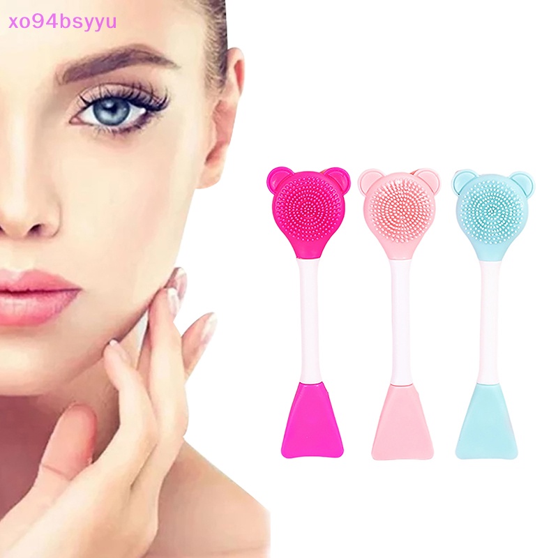 Cọ Silicon Hai Đầu Xo94Bsyu Dùng Để Quét Mặt Nạ Loại Bỏ Mụn Đầu Đen Có Thể Tái Sử Dụng