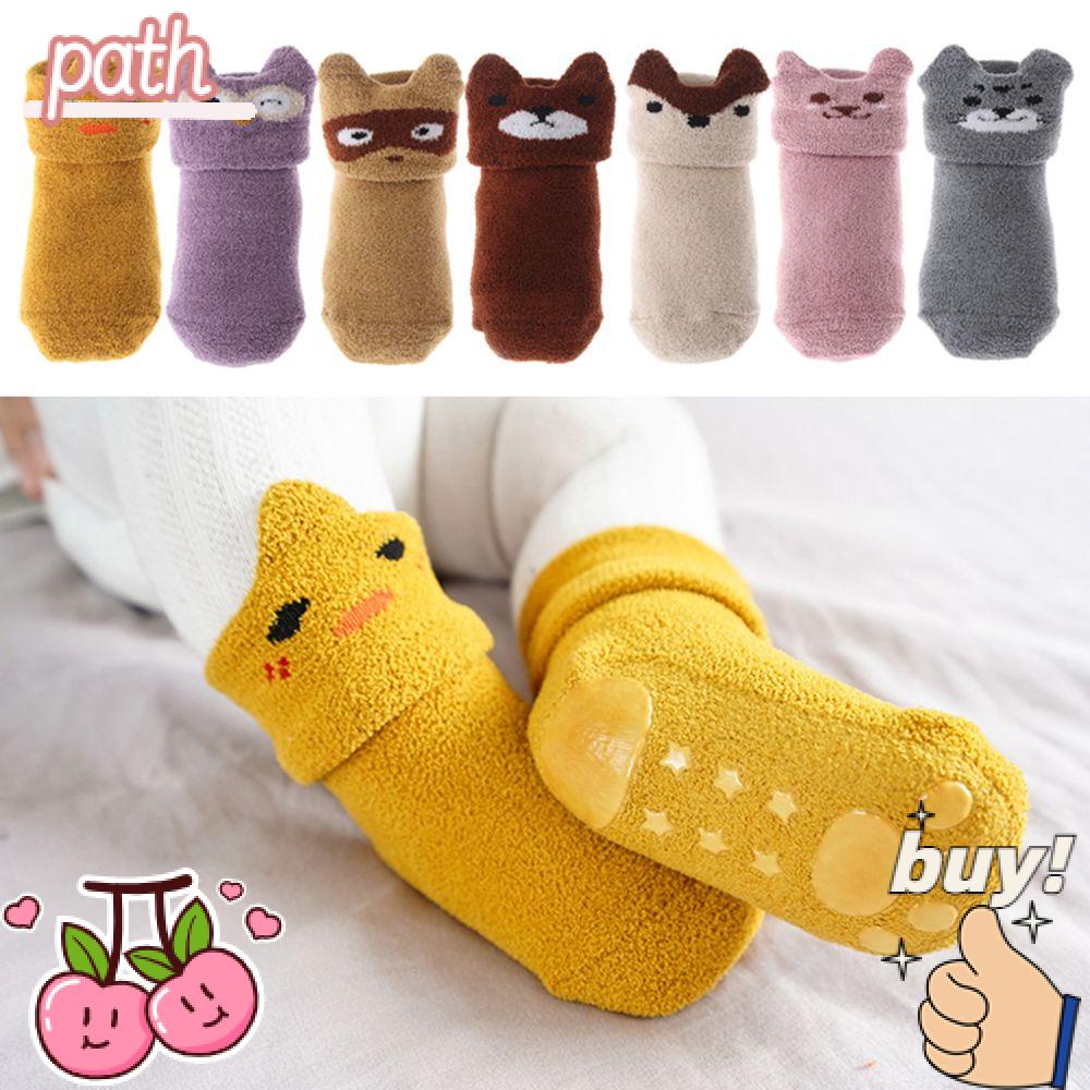 Vớ Nhung San Hô Dày Dặn Ấm Áp Hình Động Vật Dễ Thương Cho Bé