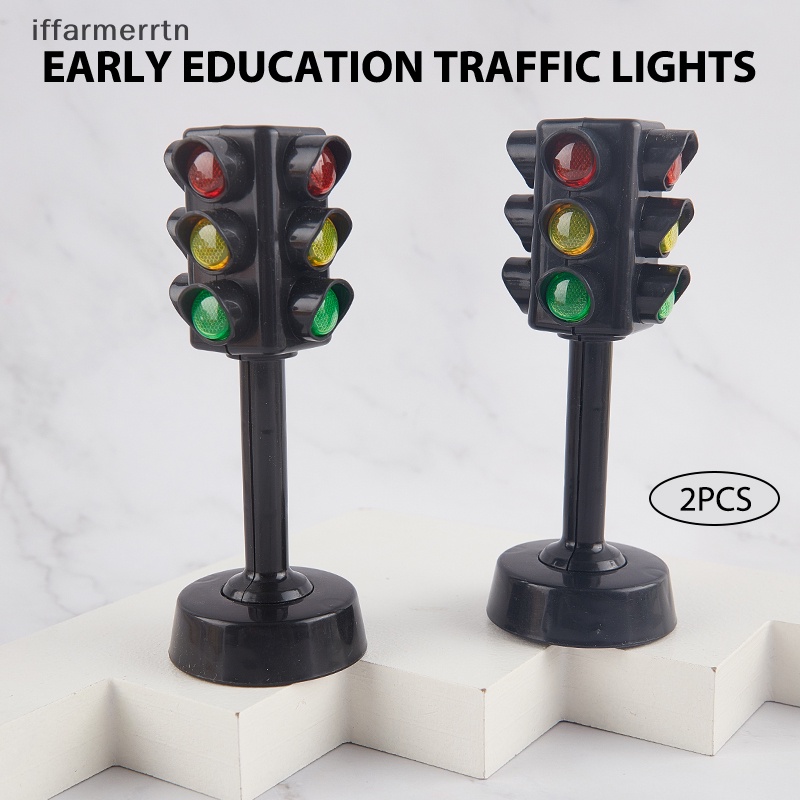 Bộ 2 Mô Hình Đèn Giao Thông Đồ Chơi Giáo Dục Sớm Cho Bé