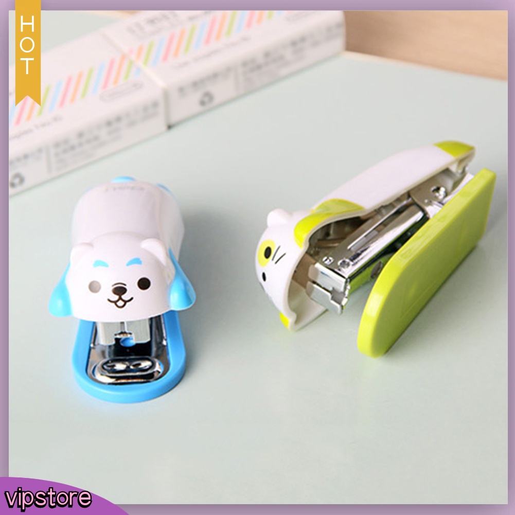 &lt;VIP&gt; Dụng Cụ Dập Ghim Mini Hình Chú Chó Hoạt Hình Dễ Thương