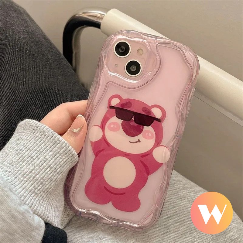 Ốp Điện Thoại Mềm Chống Sốc Viền Cong In Hình Gấu 3D Cho IPhone 11 12 13 14 Pro Max SE 2020 XR X XS Max 7 6 6s 8 Plus