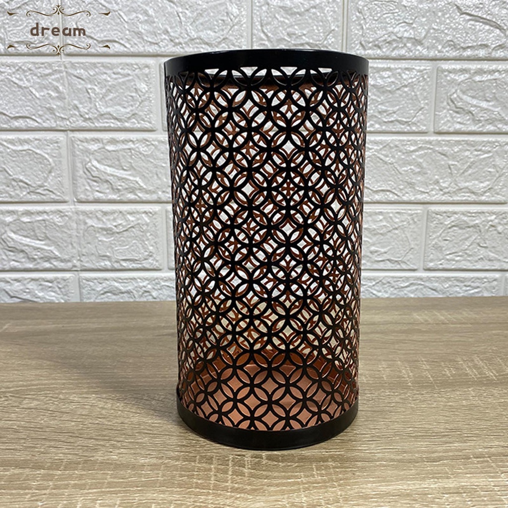 【DREAMLIFE】Candle Base 3 Size 3pcs/set Black Decor Hollow Iron Candle Accessories