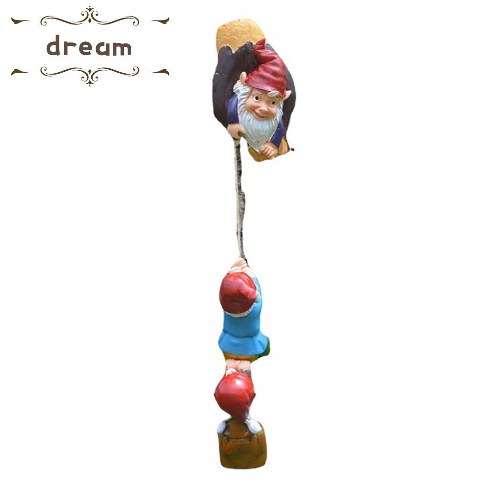 【DREAMLIFE】Gnome Statues Horticultural Courtyard Tree Climbing Tree Hugger Figurines