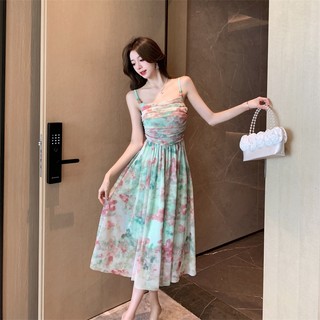 Đầm Hai Dây Mỏng Mùa Hè Thanh Lịch Độc Đáo