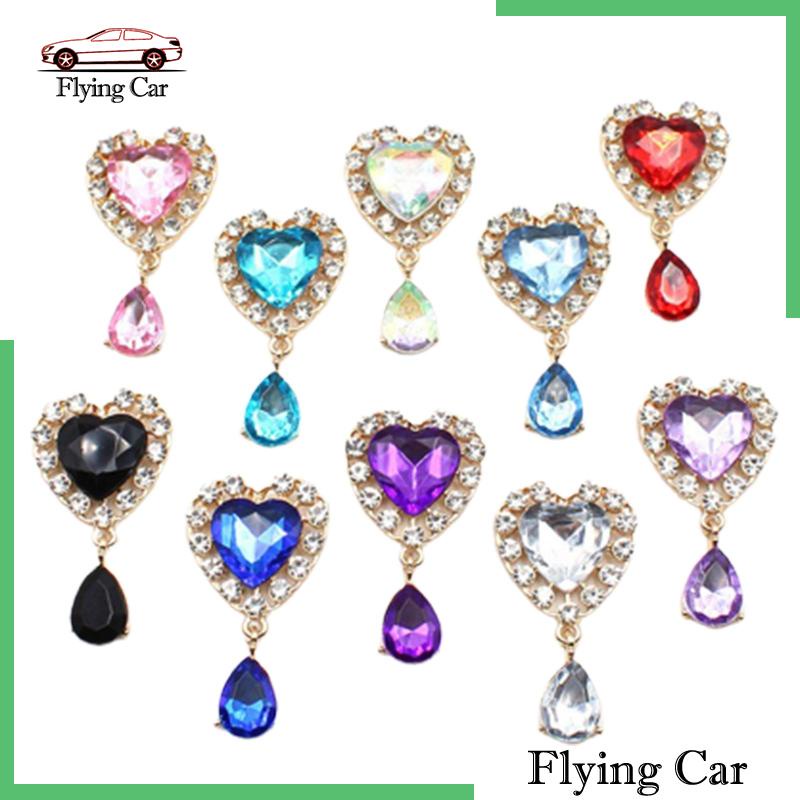 [Lzdjfmy2] Set 10 Nút Mặt Dây Chuyền Thủ Công Hình Nhiệt Kim Cương Cho Túi Xách Đám Cưới