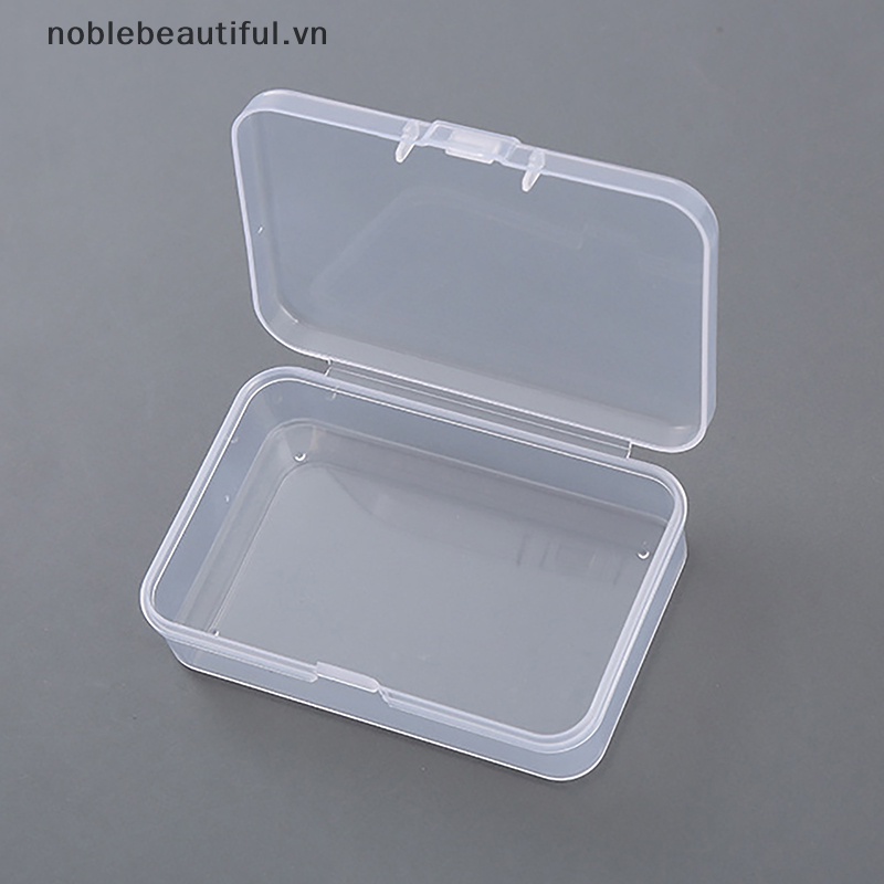 Bộ 2 Hộp Nhựa Vuông Nhỏ Trong Suốt Đựng Trang Sức Tiện Dụng