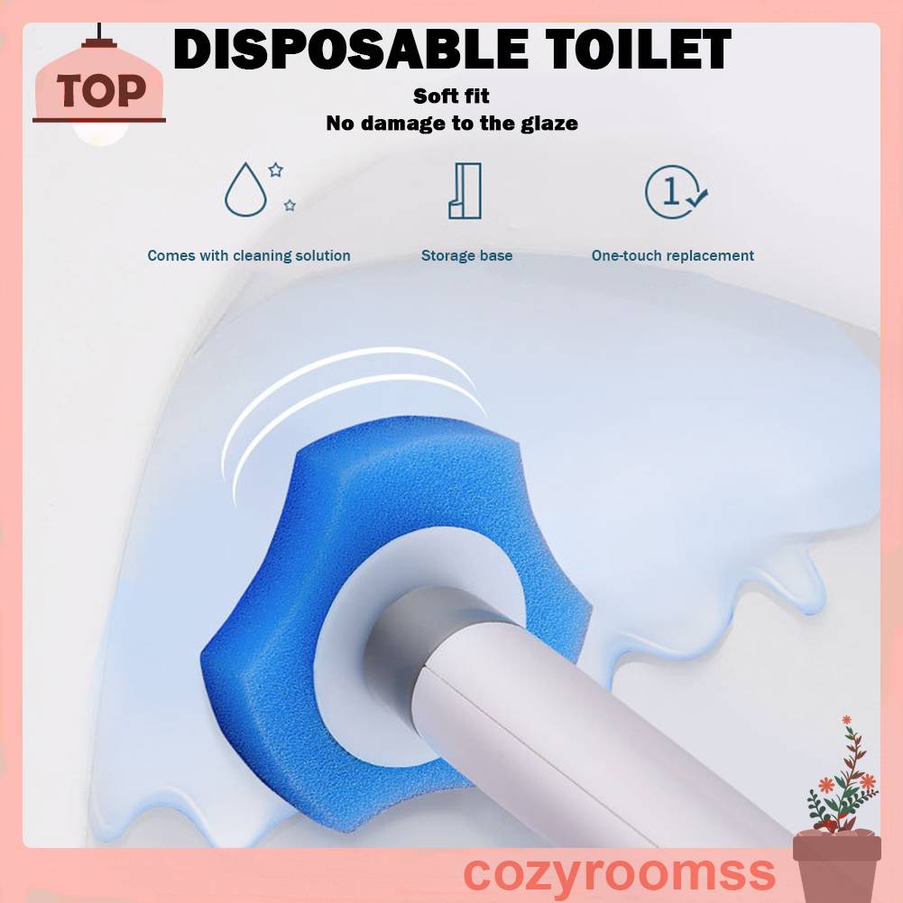 Set 10 Đầu Cọ Vệ Sinh Toilet Dùng Một Lần Tiện Dụng