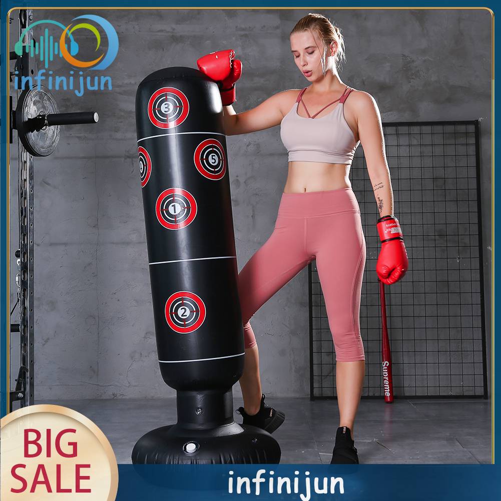 Túi Tập Đấm Bốc Bơm Hơi Kèm Giá Đỡ Tiện Dụng