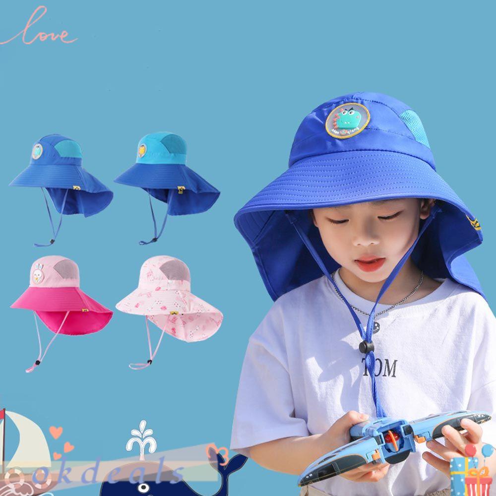 OKDEALS Mũ Bucket Rộng Vành Che Nắng Đi Biển Mùa Hè Cho Bé Trai