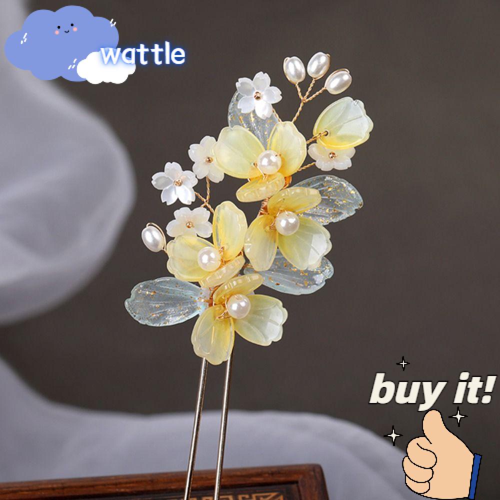 WATTLE Trâm Cài Tóc Hình Hoa Phong Cách Trung Quốc Cổ Điển Cho Nữ