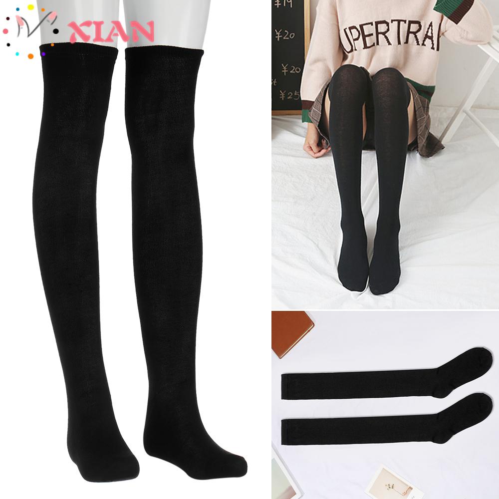 XIANTIN Vớ Dài Qua Gối Co Giãn Giữ Ấm Cho Nữ