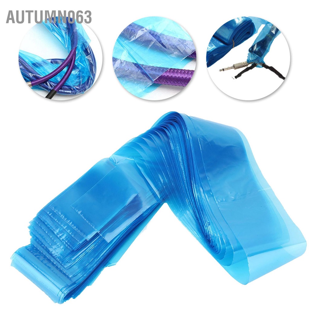 Autumn063 Bộ 100 Dùng Một Lần Máy Xăm Kẹp Dây Tay Túi Bảo Vệ Bao Hình Tiếp Liệu