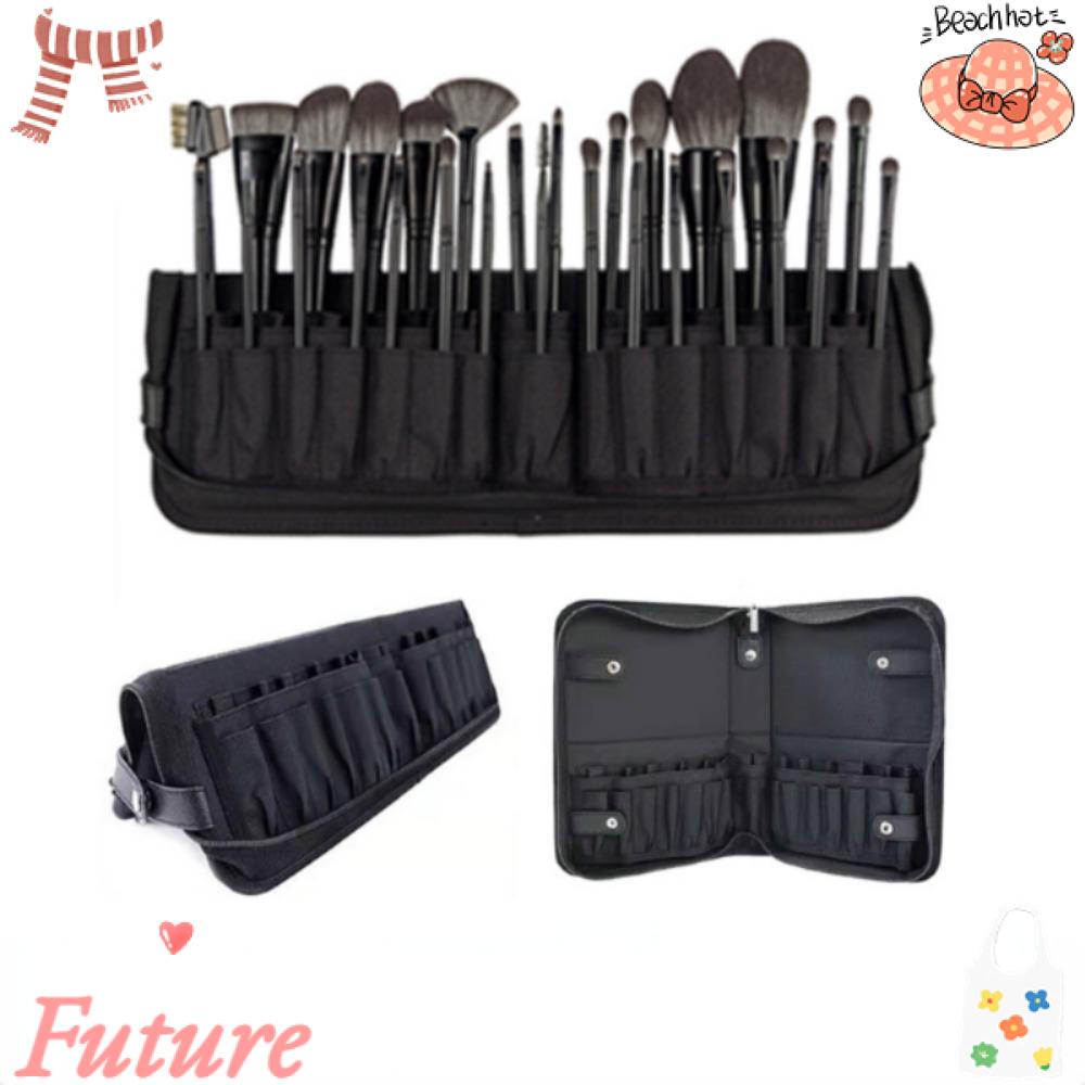 Túi Đựng Cọ Trang Điểm Bằng PU 29 Lỗ Chống Nước Sức Chứa Lớn Có Thể Gập Lại