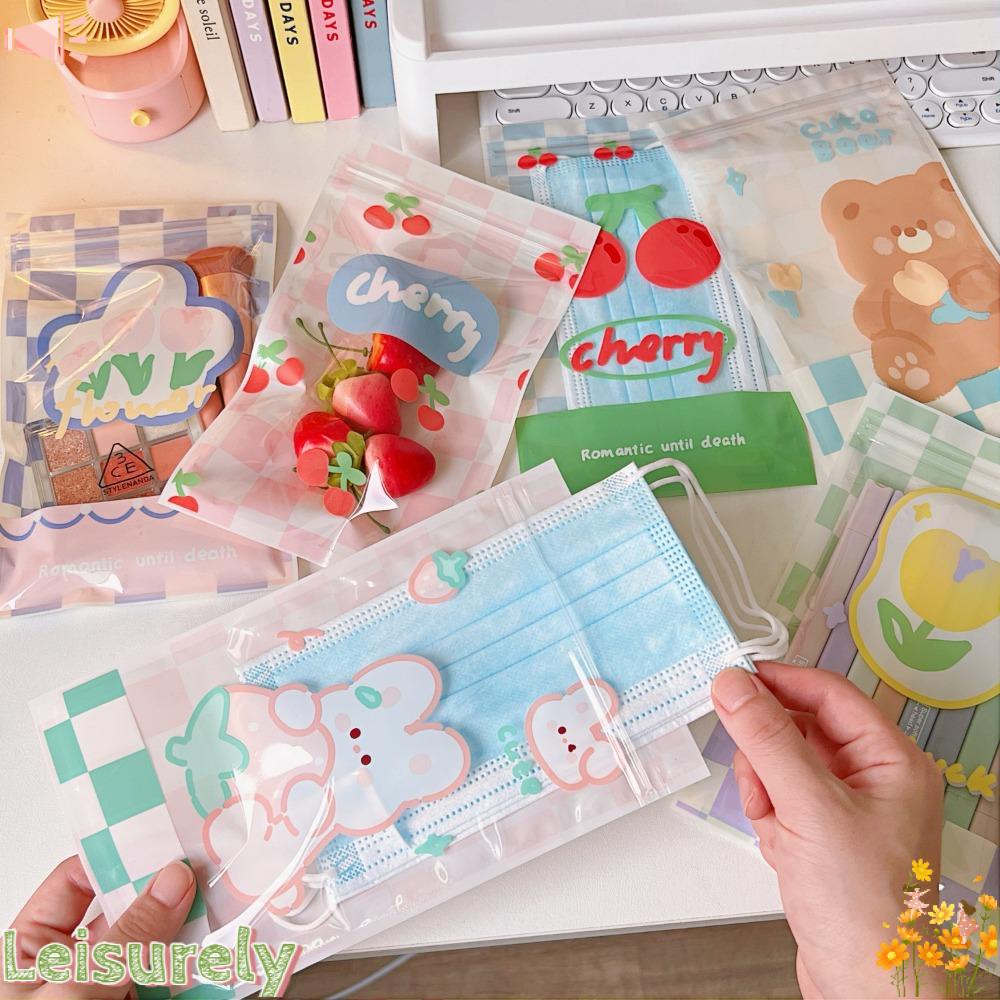 LEILY Túi Đựng Thực Phẩm Chống Thấm Nước In Hoạt Hình Dễ Thương Tiện Dụng Cho Gia Đình