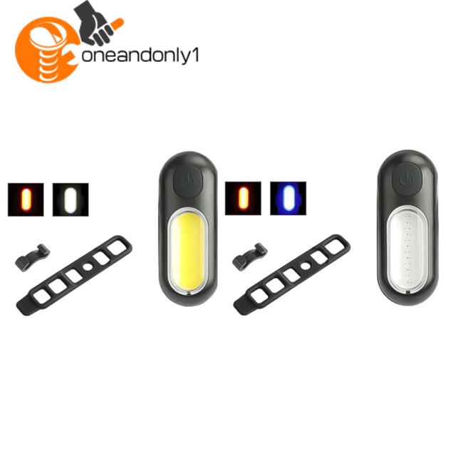 Đèn COB Hai Màu Sắc Kèm Sạc USB Cảnh Báo An Toàn Cho Xe Đạp