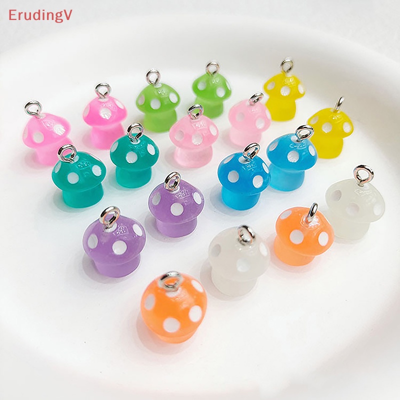 [ErudingV] Mặt Dây Chuyền Hình Nấm Bằng Resin Phát Sáng DIY Dễ Thương Ch