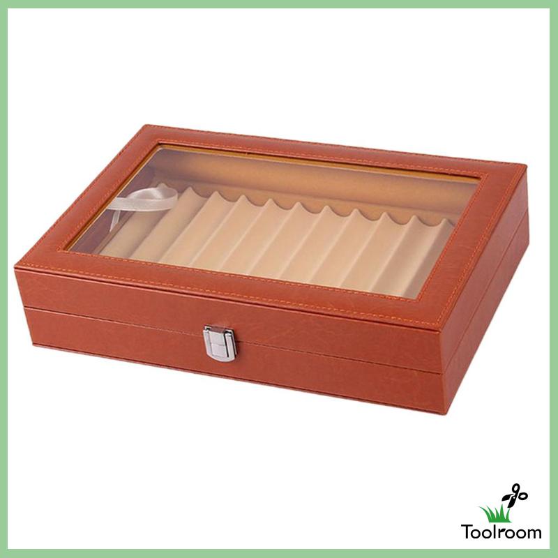 Hộp Trưng Bày Bút 12 Ô Bằng Da