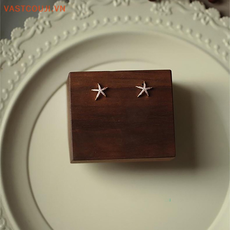 1 Đôi Bông Tai Hình Sao Biển Đính Đá Zircon Phong Cách Hàn Quốc Thời Trang Cho Nữ