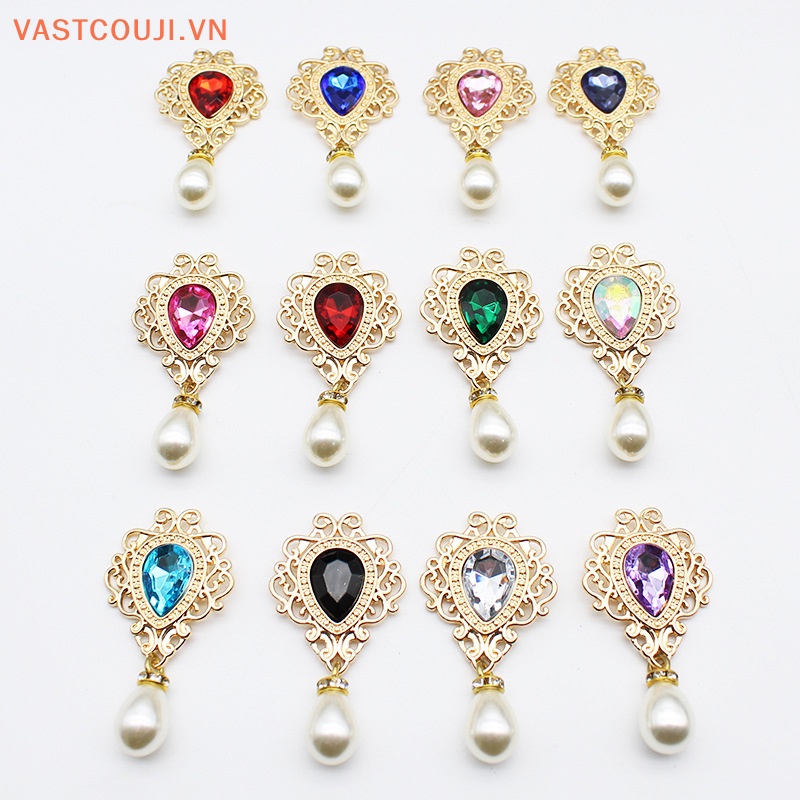 Mặt Dây Chuyền Ngọc Trai Kim Loại Phẳng VASTJI Thời Trang Tuyệt Đẹp Trang Trí Lễ Kỳ Nghỉ Sáng