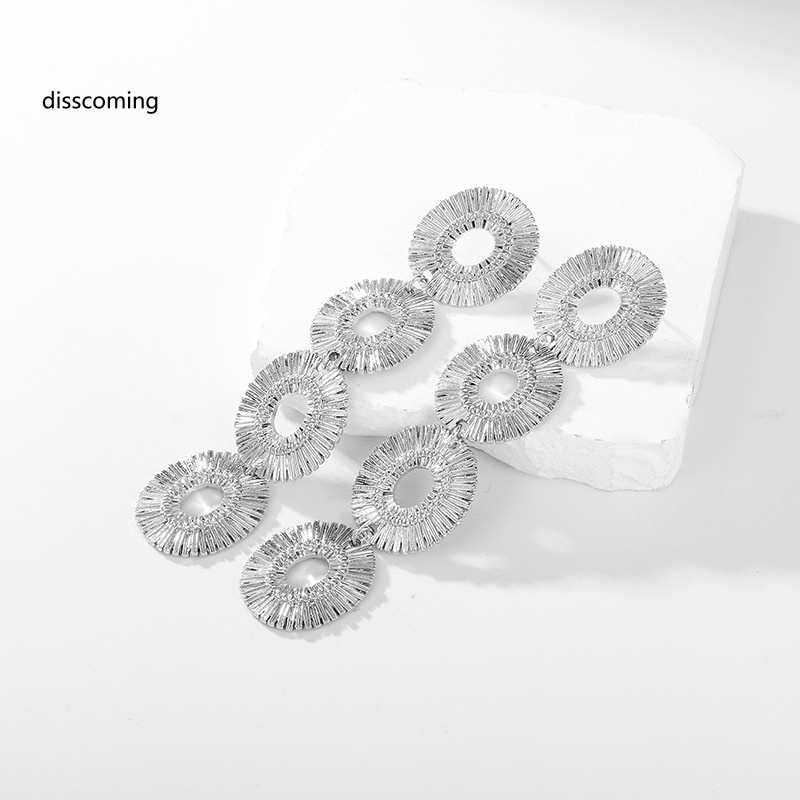 Áo Thun In Hình SL SL SL Thời Trang Năng Động| Khuyên Tai Hình Tròn Rỗng Nhiều Lớp Phong Cách Âu Mỹ Thời Trang Cá Tính